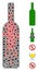 Coronavirus Mosaic Wine Bottle Icon