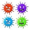 Coronavirus Mystery Virus from China or Wuhan icon set nCoV. Vector illustration of a coronavirus on a white background. Angry
