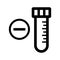 Coronavirus, negative, test icon. Black vector graphics