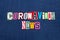 CORONAVIRUS NEWS text word collage, worldwide pandemic flu virus information, colorful letters on blue denim