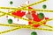 Coronavirus outbreak and coronaviruses influenza 2019-ncov on waved national flag of Canada. 3D render.