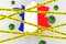 Coronavirus outbreak and coronaviruses influenza 2019-ncov on waved national flag of France. 3D render.