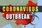 Coronavirus Outbreak in east Asia, digital composite.