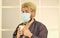 coronavirus pandemic outbreak. Doctor breathing respiratory mask. Hospital or pollution protect face masking. medical