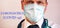 Coronavirus pandemic title text sign hospital mask header doctor wearing face masks prevention banner panoramic backg