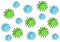 Coronavirus pattern background