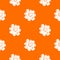 Coronavirus pattern vector orange