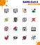 Coronavirus Precaution Tips icon for healthcare guidelines presentation 16 Flat Color Filled Line icon pack such as patogen,