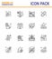 Coronavirus Precaution Tips icon for healthcare guidelines presentation 16 Line icon pack such as hand, pills, medical, medicine,