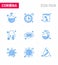 Coronavirus Precaution Tips icon for healthcare guidelines presentation 9 Blue icon pack such as medical, face, bone, nose