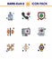 Coronavirus Precaution Tips icon for healthcare guidelines presentation 9 Filled Line Flat Color icon pack such as screening,