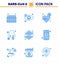 Coronavirus Prevention 25 icon Set Blue. alert, nasal infection, beat, disease, care