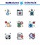 Coronavirus Prevention 25 icon Set Blue. cancel, infect, soap, hands, dirty