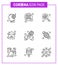 Coronavirus Prevention 25 icon Set Blue.  stay home, event, surgical, risk, scan