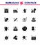 Coronavirus Prevention Set Icons. 16 Solid Glyph Black icon such as chat, lungs, bacterial, protect, hygiene