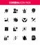 Coronavirus Prevention Set Icons. 16 Solid Glyph Black icon such as medical, hospital, sick, hand sanitizer, corona