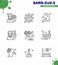 Coronavirus Prevention Set Icons. 9 Line icon such as  sick, headache, epidemic, head, man