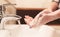 Coronavirus prevention, washing hands with soap