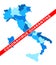 Coronavirus Quarantine Italy map. 2019-nCoV. Map of the World Pandemic. Vector