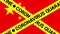 Coronavirus Quarantine Tape over flag of China seamless loop