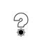 Coronavirus question mark symbol on white background