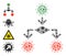 Coronavirus Replication Icon Mosaic from Covid-2019 Elements