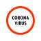 Coronavirus. round red frame. eps10 vector stock illustration