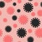 Coronavirus seamless pattern background vector pandemic covid-19