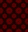 Coronavirus Seamless Pattern on Dark Background. Vector