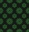 Coronavirus Seamless Pattern on Dark Background. Vector