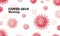 Coronavirus set. Pandemic or COVID-19 poster. Wuhan disease. Quarantine background. Respiratory illness banner