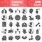 Coronavirus solid icon set, Covid-19 disease symbols set collection or vector sketches. 2019-ncov signs set for computer