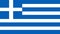 Coronavirus stamp on the national flag of Greece