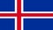 Coronavirus stamp on the national flag of Iceland