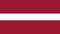 Coronavirus stamp on the national flag of Latvia