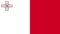 Coronavirus stamp on the national flag of Malta