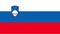 Coronavirus stamp on the national flag of Slovenia