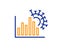 Coronavirus statistics line icon. Covid-19 confirmed cases graph sign. Vector