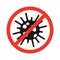 Coronavirus stop icons. Coronavirus warning sign