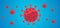 Coronavirus symbol vector.COVID-19 spread with blue background.Dangerous chinese coronavirus.