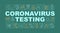 Coronavirus testing word concepts banner