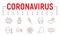 Coronavirus thin line icon set, illness symbols collection, vector sketches, logo illustrations, covid 19 icons