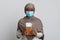 Coronavirus Travelling. Black muslim lady in medical mask holding passport and tickets
