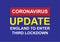 Coronavirus update: England to enter third lockdown