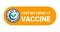 Coronavirus vaccination design template for card, poster, badge, label, sticker