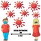 Coronavirus. Vector illustration of the problem of coronavirus
