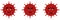 Coronavirus vector set of facial expressions, red colored covid-19 emotions of sadness, anger, joy.