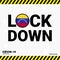 Coronavirus Venezuela Lock DOwn Typography with country flag