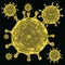 Coronavirus Virus Microscope Vector Illustration Drawing