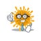 Coronaviruses Businessman cartoon character with glasses and tie